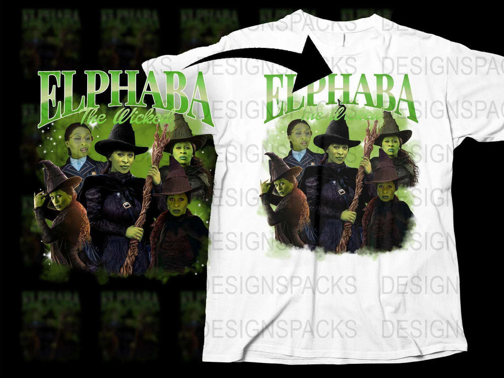 Elphaba The Wicked Witch Graphic T-Shirt, Wizard of Oz Inspired, Fantasy Movie Fans, Unique Halloween Costume Design, Unisex Tee