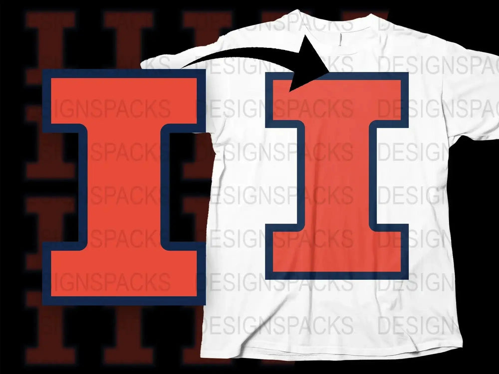 Illinois Fighting Illini College Football Png Digital Download