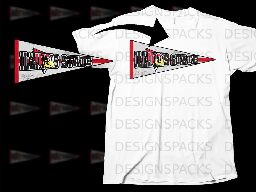 Illinois State Logo Graphic T-Shirt Apparel Decor