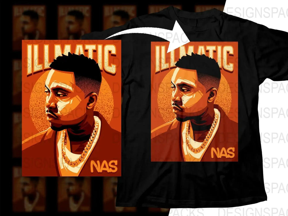 Illmatic Nas Graphic Png Digital Download with Iconic Hip Hop Design