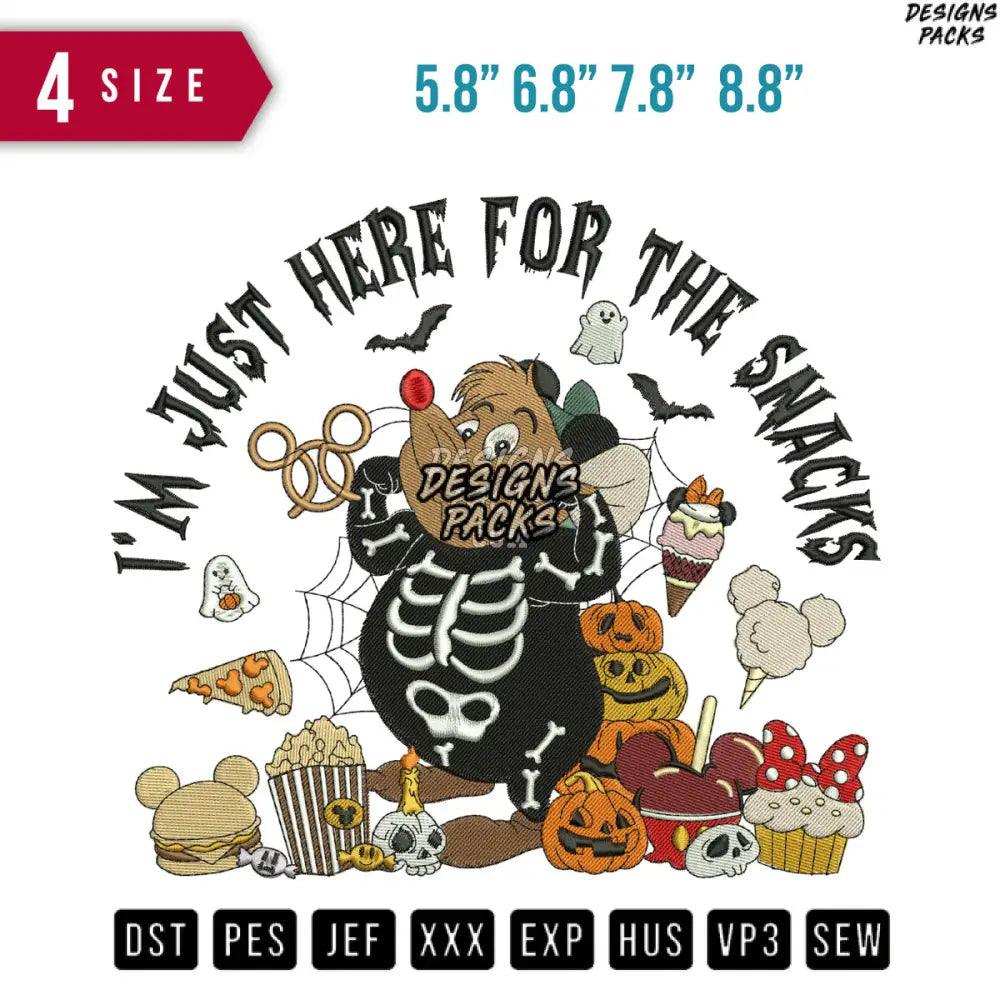 I'am Just here Halloween Embroidery Design