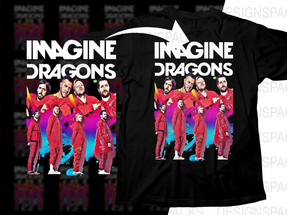 Imagine Dragons Themed Colorful Art Png Digital Download