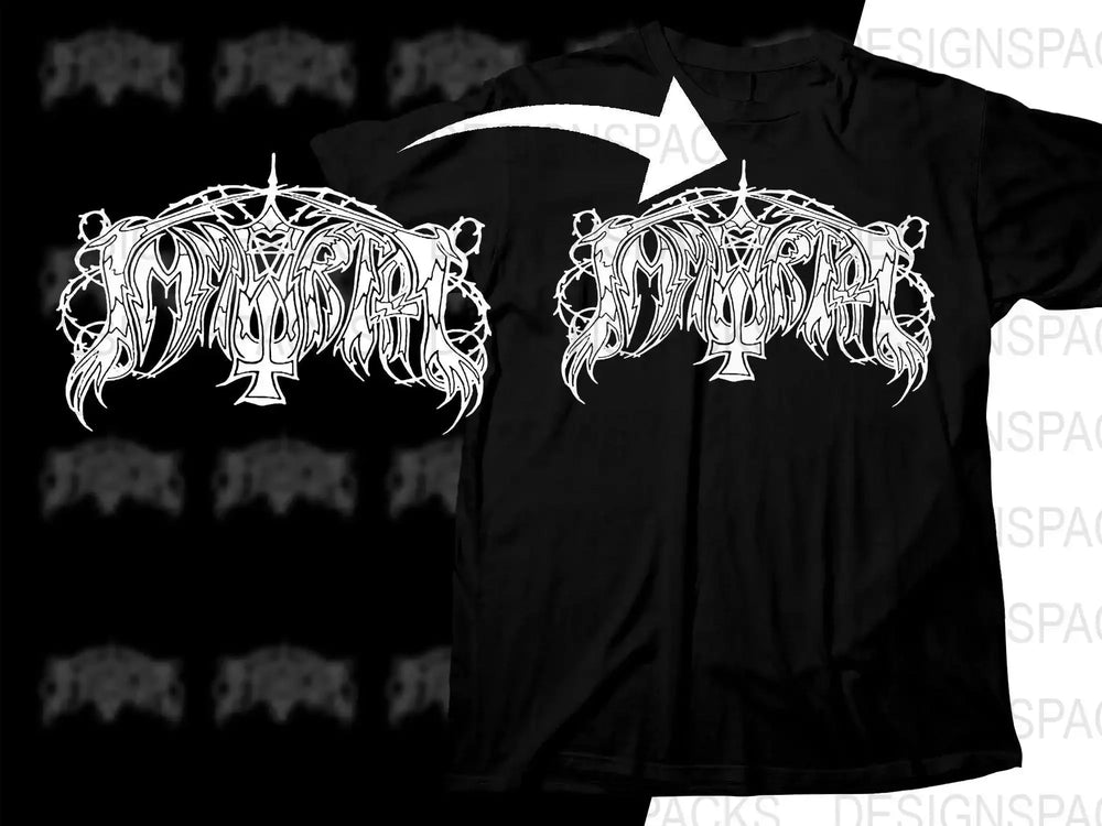 Immortal Old Metal Logo Rock Band Design Graphic Png Halftone Digital Download