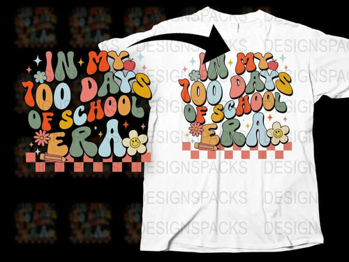 Colorful 100 Days of School T-Shirt, Kids Celebration Tee, Bright Fun Graphic Shirt for School Event