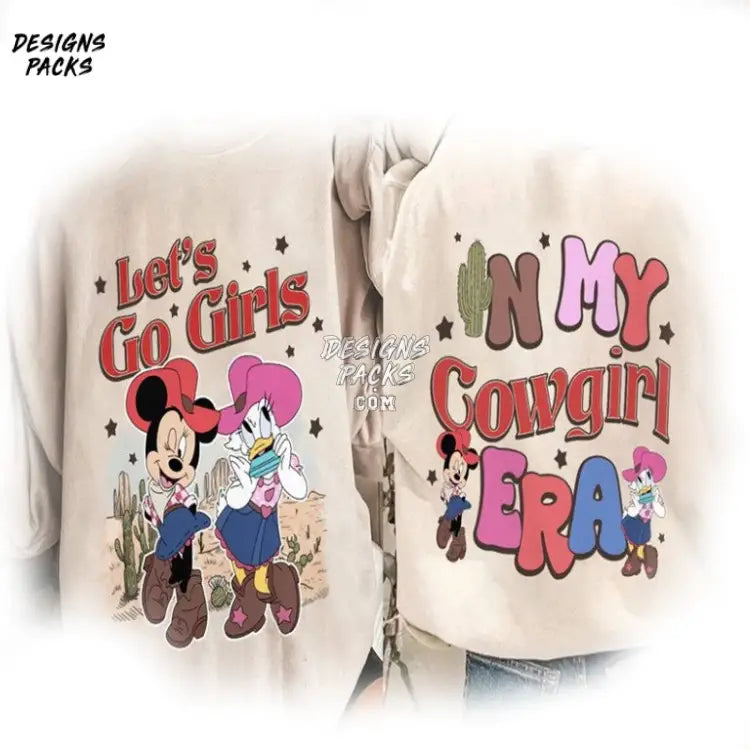 In My Cowgirl Era Cartoon Land Girl Trip Let’s Go Girls Minnie Daisy Png Design