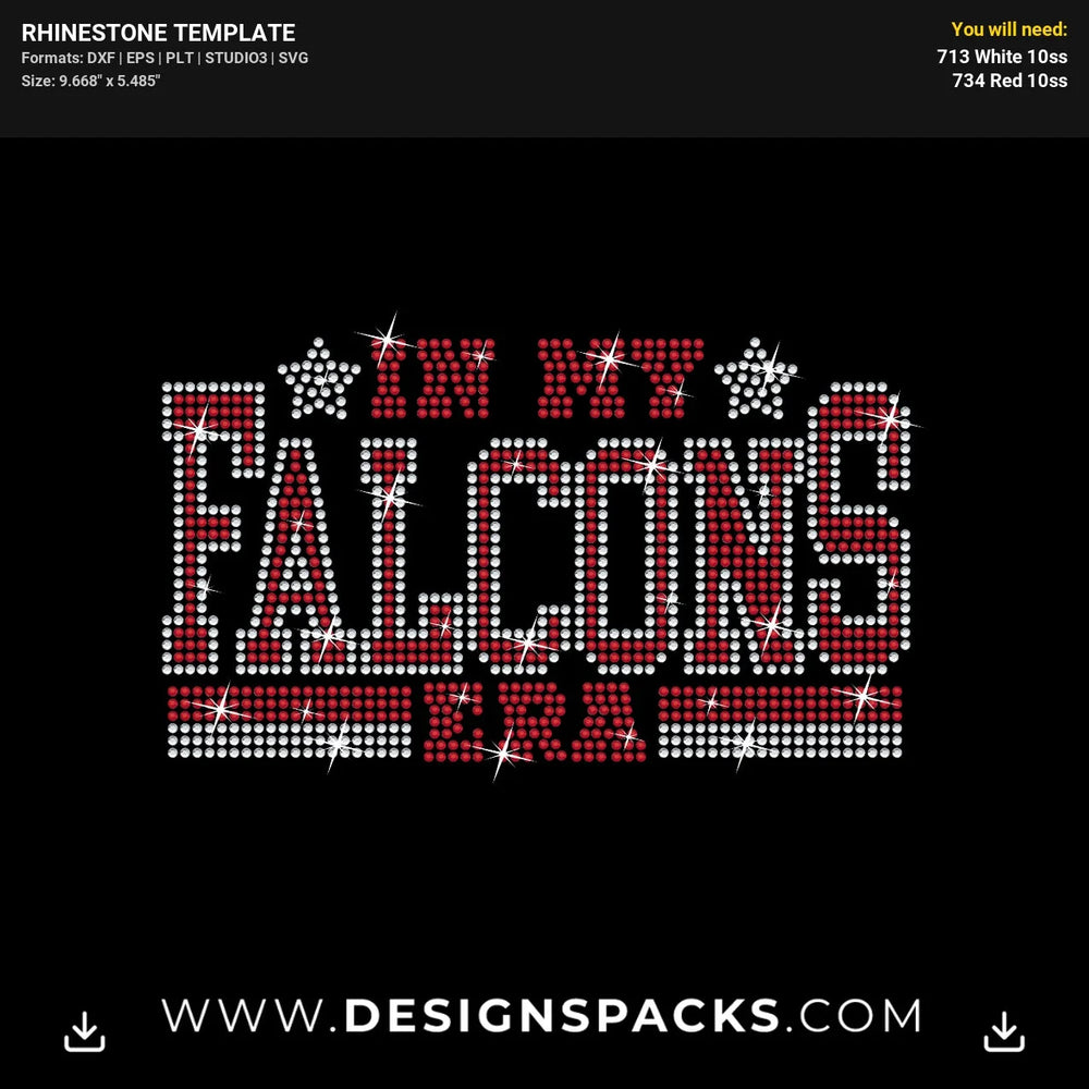 In My Falcons Era Rhinestone Digital Template