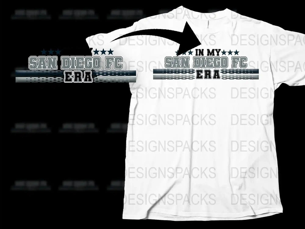 In My San Diego FC Era Graphic Tee Casual Png Digital Download