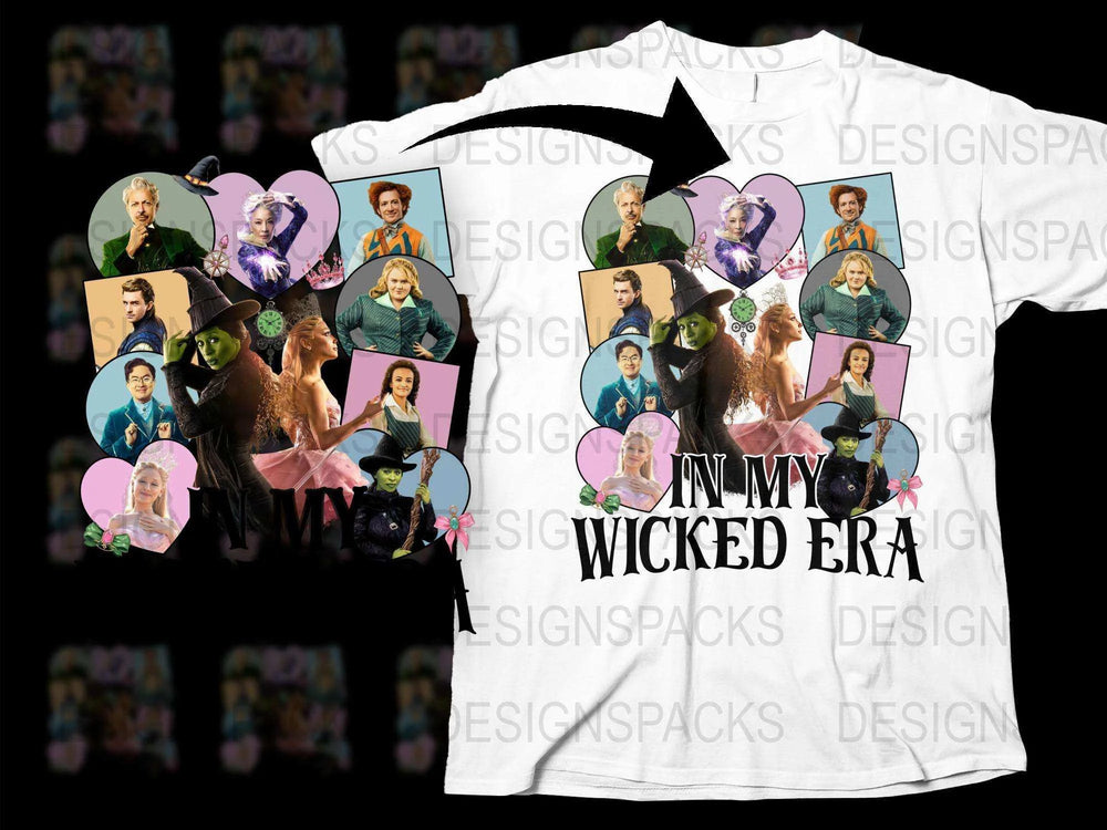 Vintage Wicked Musical Inspired T-Shirt, Broadway Fan Apparel, Multiple Character Design, Unisex Fit