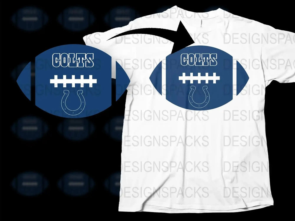 Colts Football T-Shirt Unisex Blue White Sports Fan Apparel Team Spirit Gear