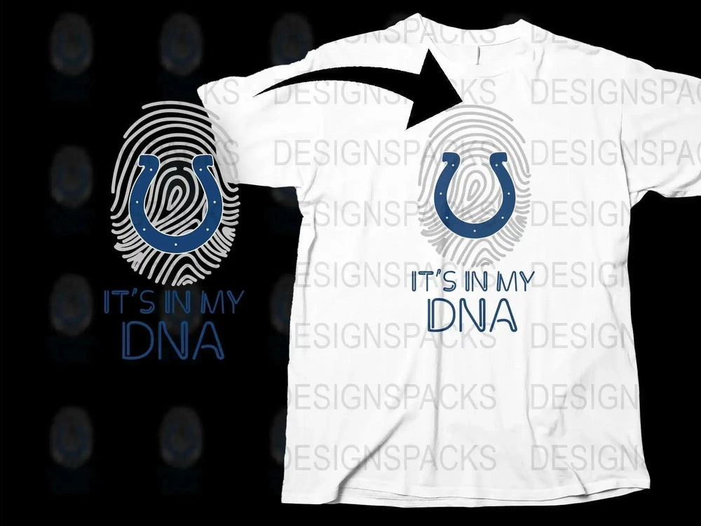 DNA Themed T-Shirt, 'It's In My DNA' Slogan, Blue and White Graphic Tee, Unisex Fashion