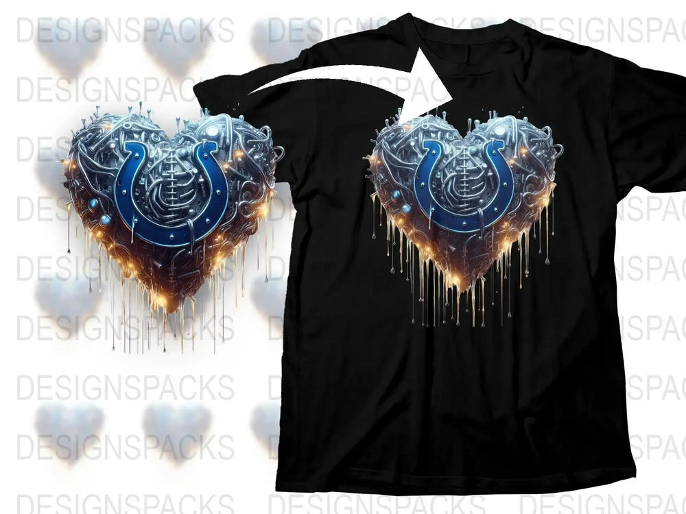 Blue Dragon Heart Graphic T-Shirt, Fantasy Art Print Tee, Unique Designer Shirt, Cool Urban Apparel