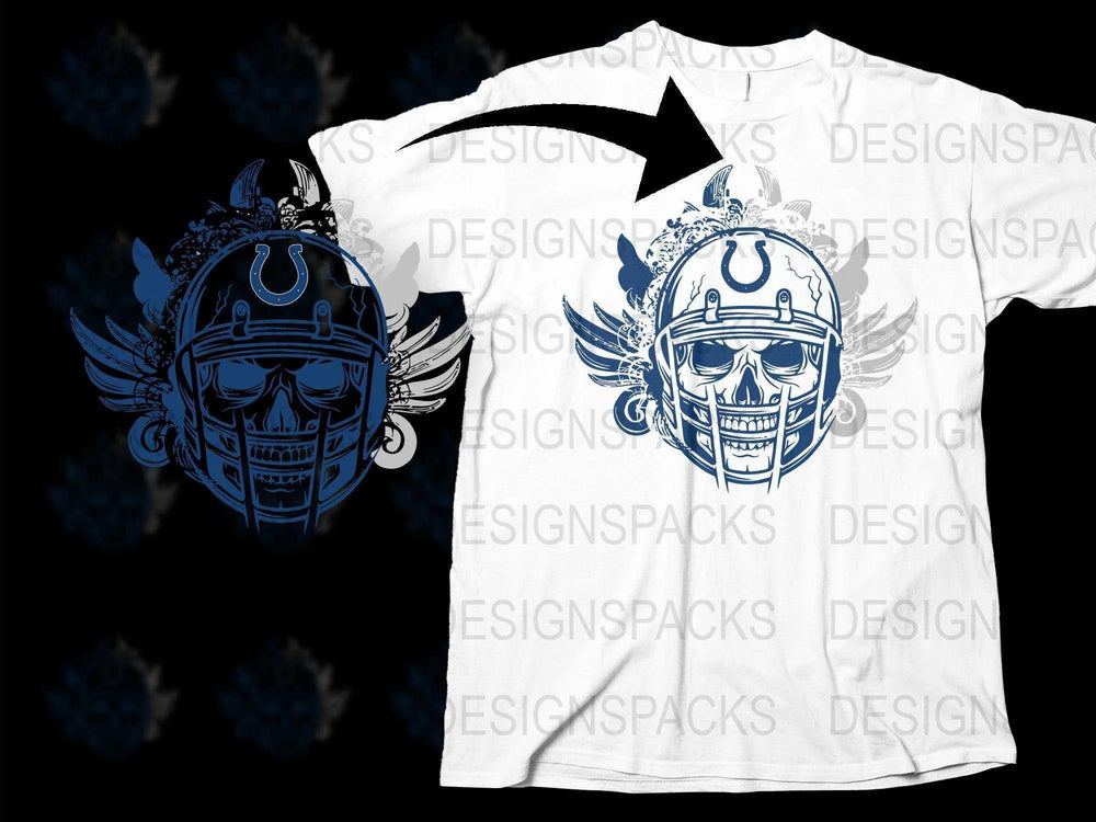 Indianapolis Football Samurai Warrior Graphic T-Shirt, Unique Sports Fan Apparel, Stylish Casual Wear