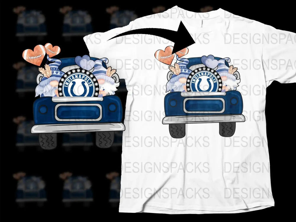 Indianapolis Football Team Valentine Truck Png Digital Download