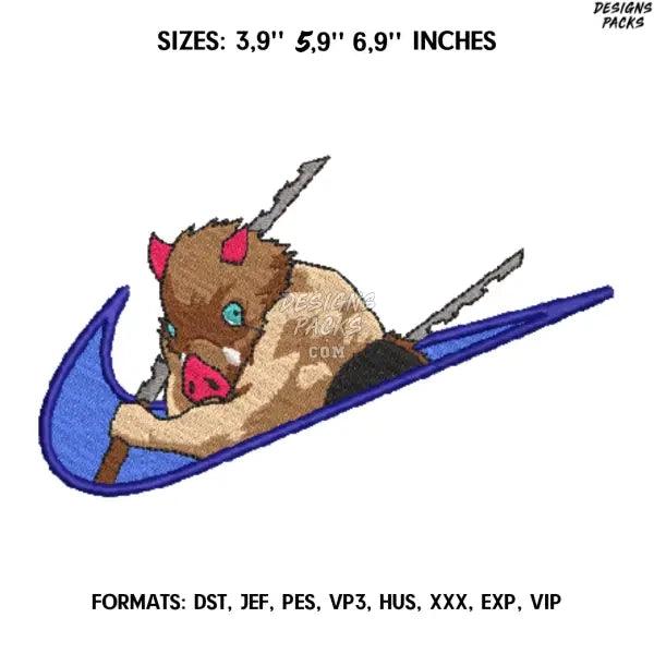 Inosuke Swoosh Attack Embroidery Design