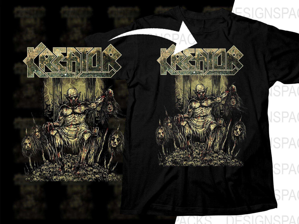 Intense Graphic Kreator Design Heavy Metal Band Graphic Png Halftone Digital Download