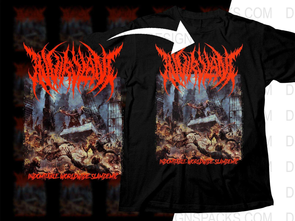 Invirulant Indomitable Worldwide Slamdemic Rock Png Halftone Digital Download