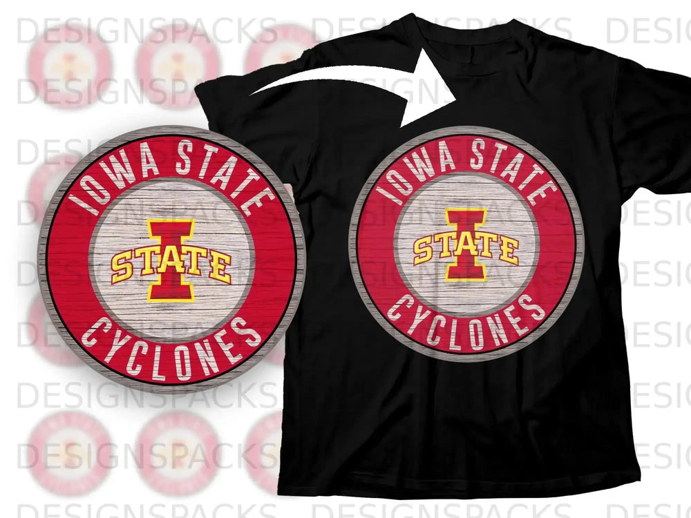 Iowa State Cyclones Logo Black T-Shirt
