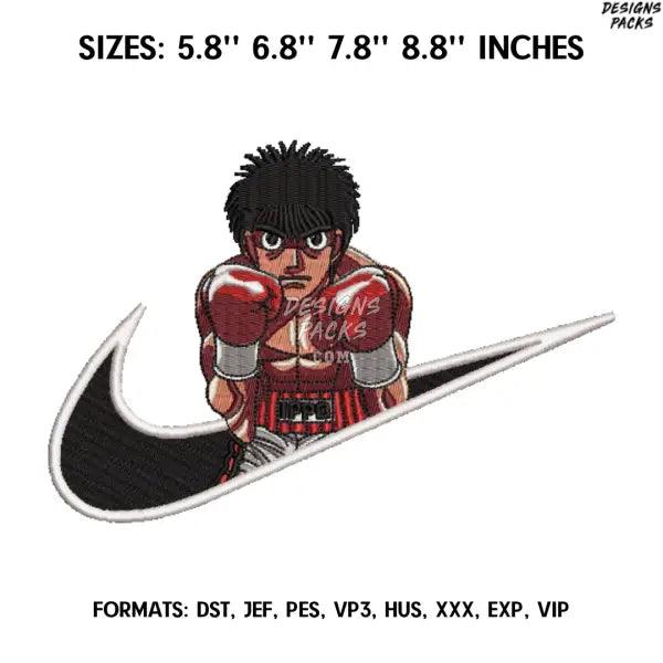 Ippo Makunouchi Embroidery Design File, Hajime no Ippo Anime Embroidery Design,. Anime Pes