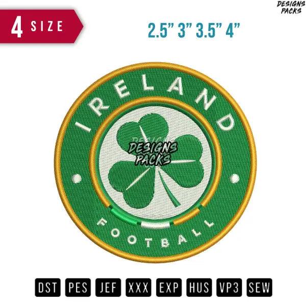 Ireland Football Embroidery Design