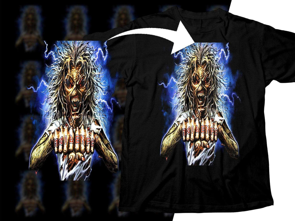 Iron Maiden Fierce Electric Monster Art Text Png Halftone Digital Download