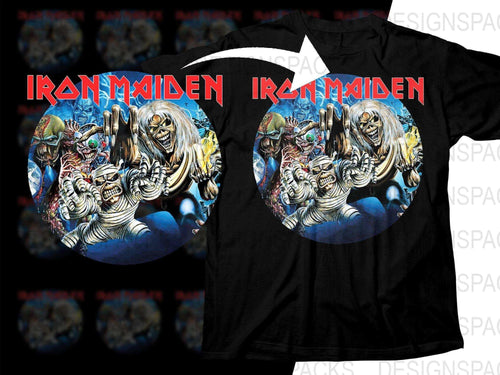 Iron Maiden Graphic Band Art Design Fan Png Halftone Digital Download
