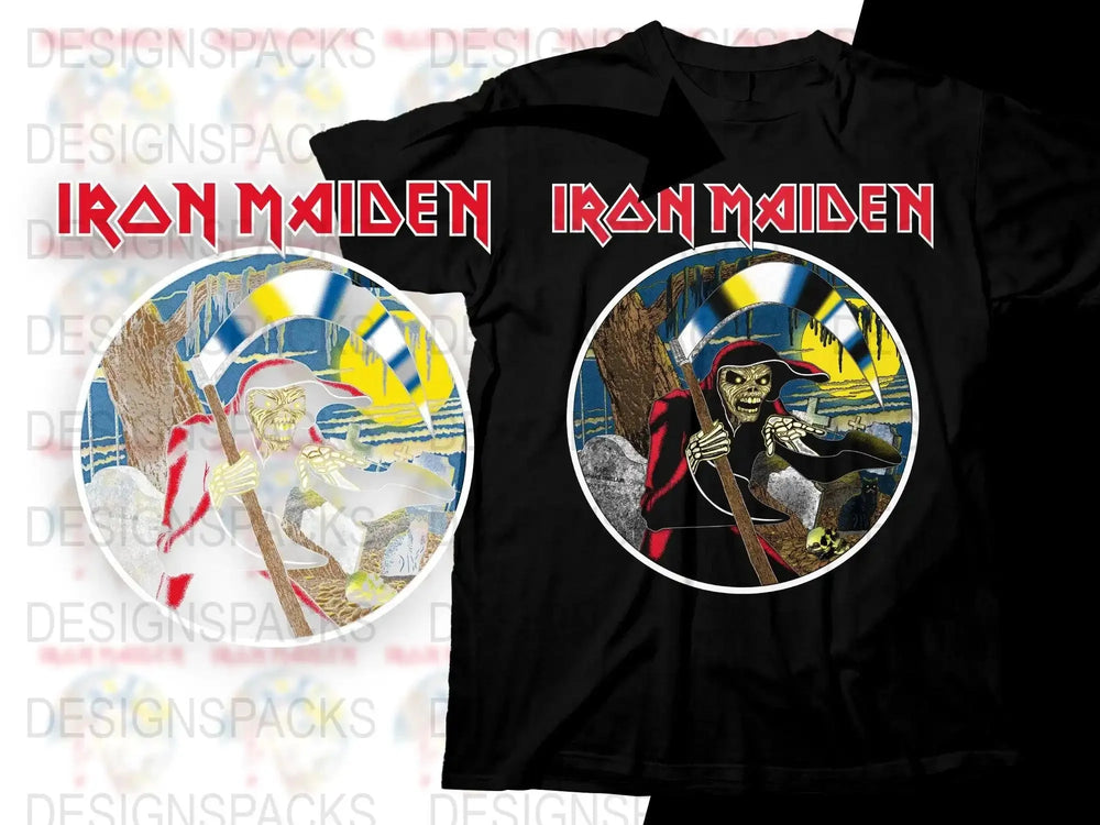 Iron Maiden Grim Reaper and Death Playful Art Png Digital Download