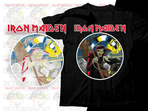 Iron Maiden Grim Reaper and Death Playful Art Png Digital Download