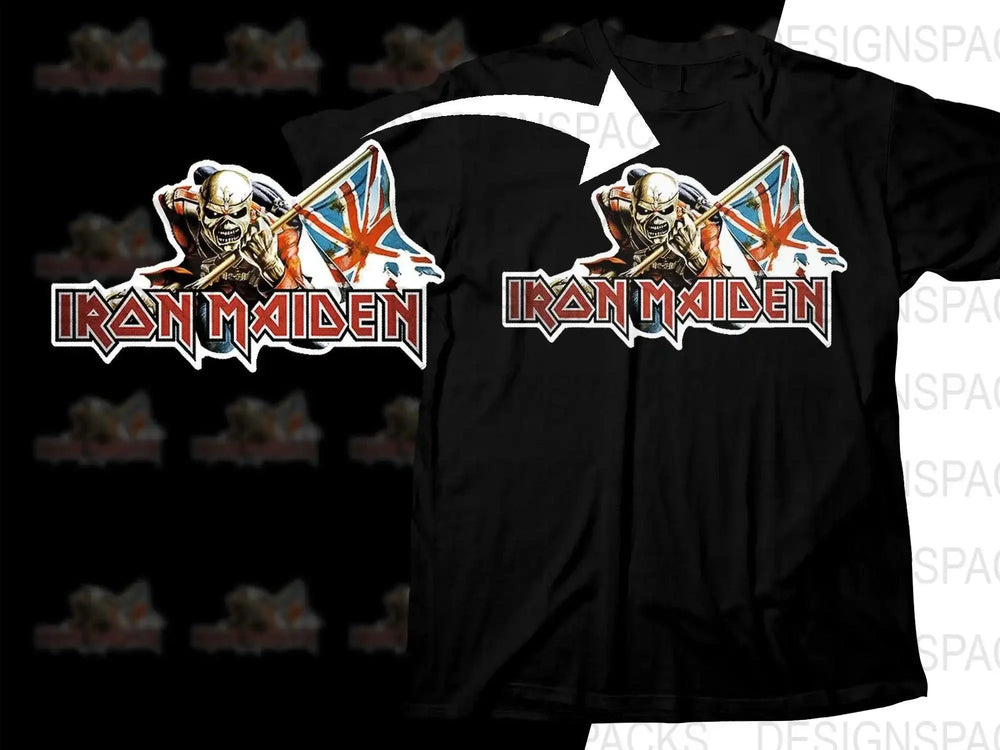 Iron Maiden Iconic British Music Band Png Halftone Digital Download
