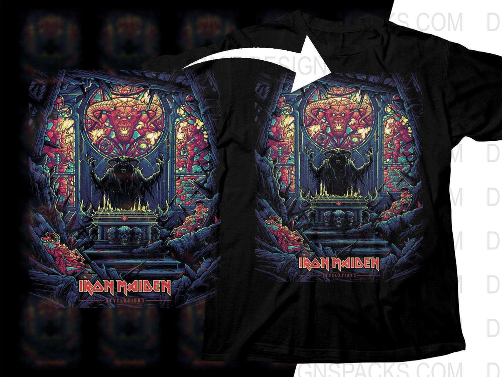 Iron Maiden Revelations Album Art Fan Png Halftone Digital Download
