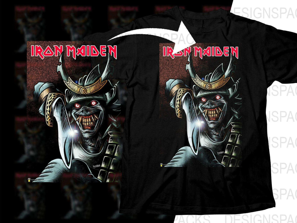 Iron Maiden Rock Band Graphic Art Design Png Halftone Digital Download