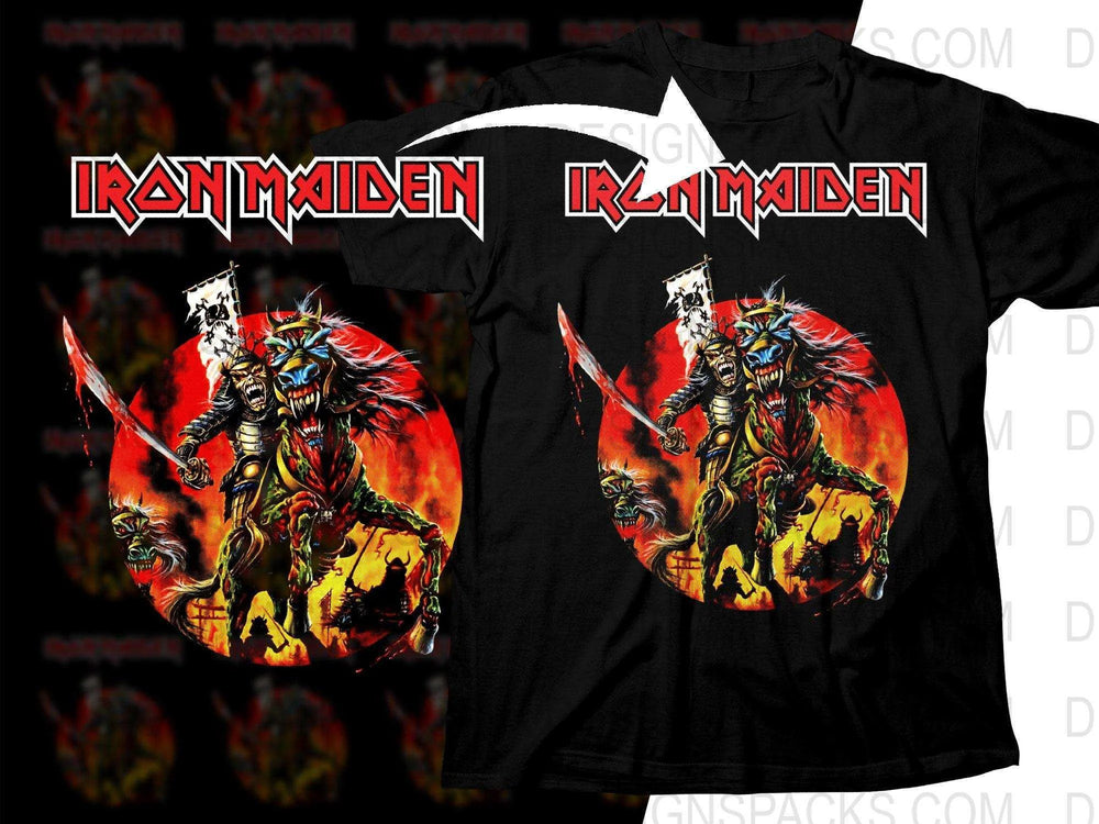 Iron Maiden Rock Design Band Merch Png Halftone Digital Download