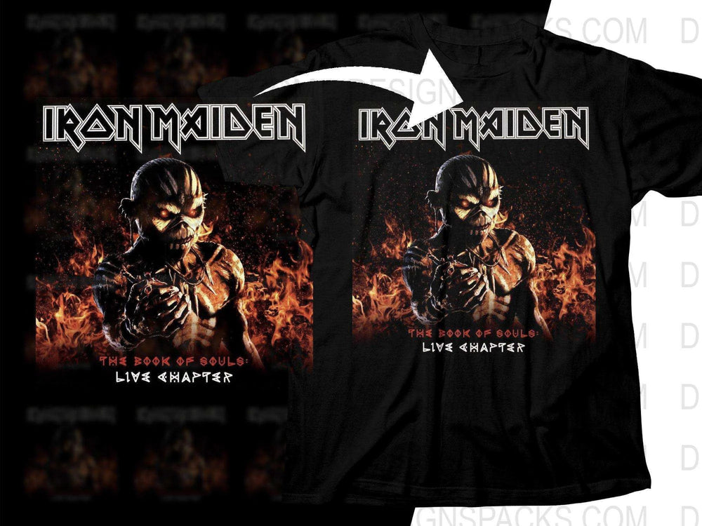 Iron Maiden The Book Of Souls: Live Chapter Fiery Warrior Artwork Png Halftone Digital Download