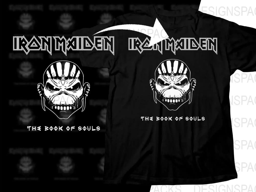 Iron Maiden The Book Of Souls Rock Band Graphic Png Design Digital Download