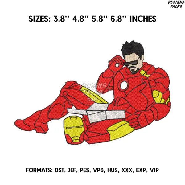 Iron Man Embroidery Design File, Marvel Embroidery Design, Machine Embroidery design file, Iron Man design pes