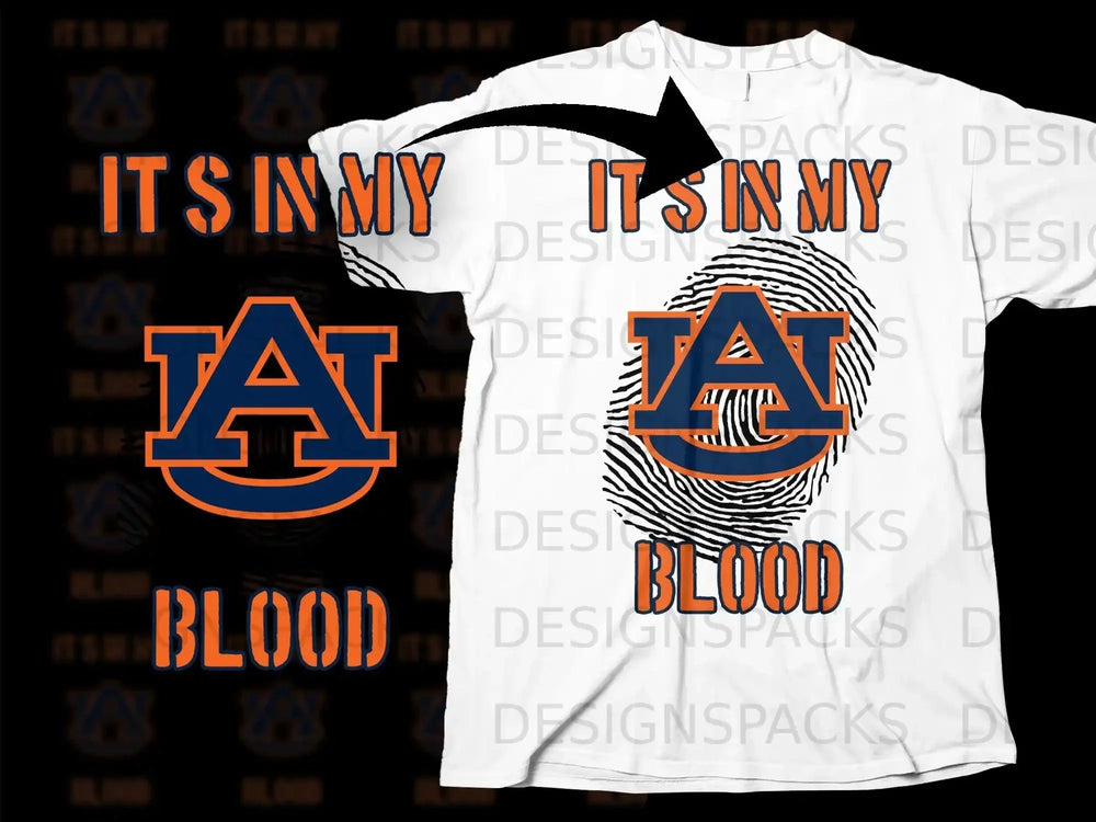 It's In My Blood Graphic Logo Shirt Fan Apparel