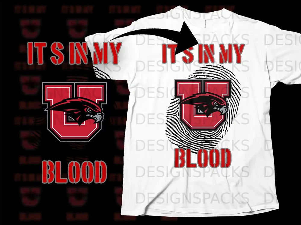 Its In My Blood U Logo Graphic Print Shirt