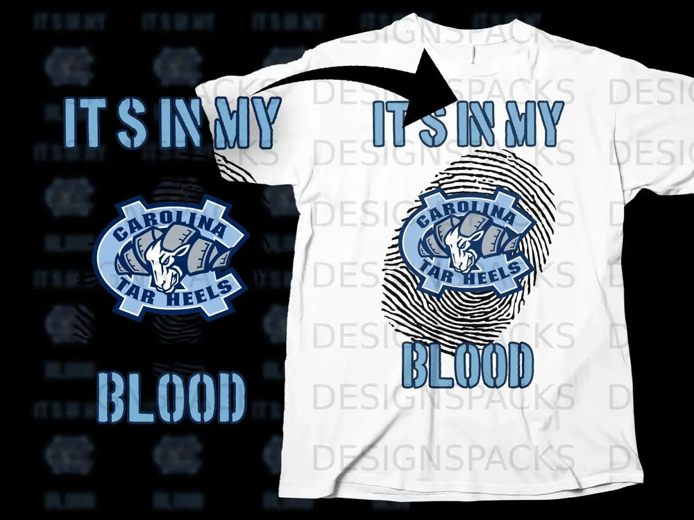 Carolina Tar Heels It's In My Blood T-Shirt