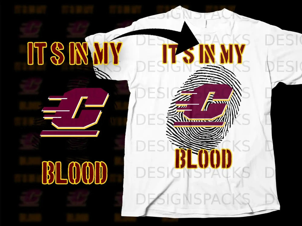 Its In My Blood Fingerprint Logo Shirt