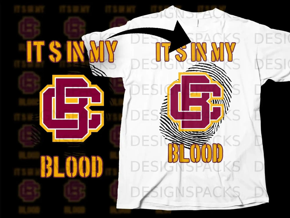 It's In My Blood Logo Design T-Shirt