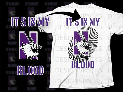 IT'S IN MY BLOOD Purple Panther Graphic Shirt
