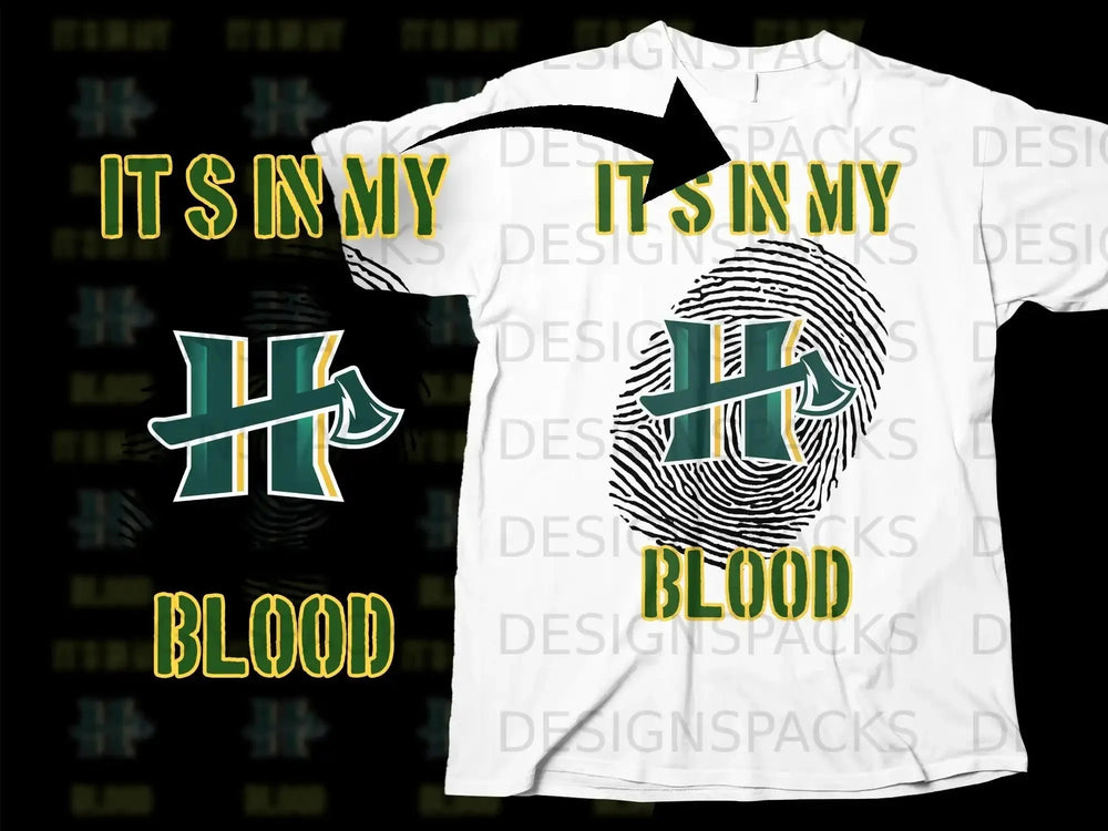 It's In My Blood Fingerprint H Graphic T-Shirt