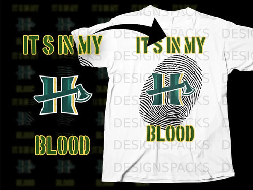 It's In My Blood Fingerprint H Graphic T-Shirt