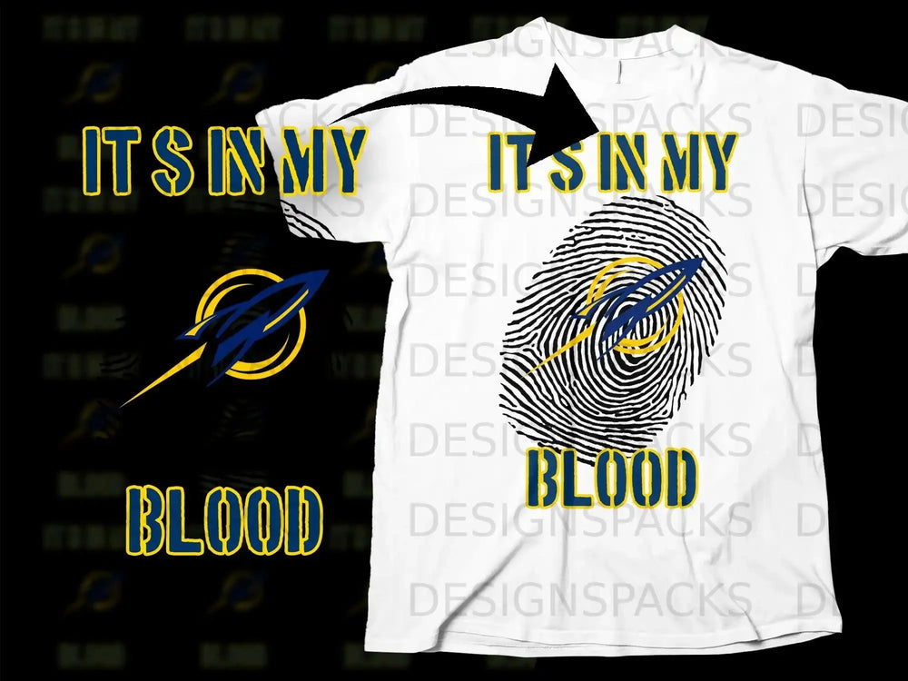 It's in My Blood Rocket Fingerprint T-shirt