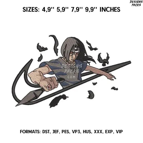 Itachi Embroidery Design File/ Naruto Anime Embroidery Design/ Machine  Design Pes Dst. Nike Itachi Uchiha  embroidery