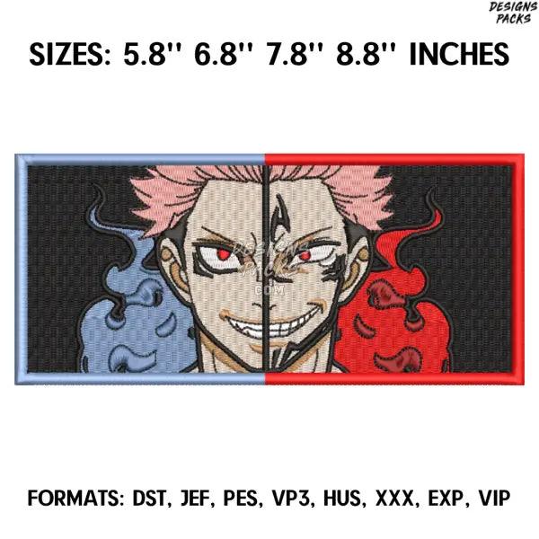 Itadori and Sukuna Embroidery Design File, Jujutsu Kaisen Anime Embroidery Design/ Yuji Itadori and Sukuna Ryomen Design