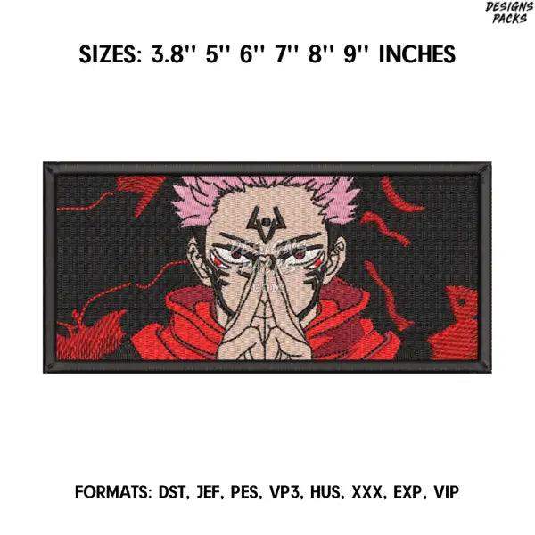 Itadori and Sukuna Embroidery Design File, Jujutsu Kaisen Anime Embroidery Design/ Yuji Itadori and Sukuna Ryomen Design