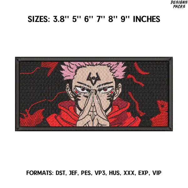 Itadori and Sukuna Embroidery Design File, Jujutsu Kaisen Anime Embroidery Design/ Yuji Itadori and Sukuna Ryomen Design