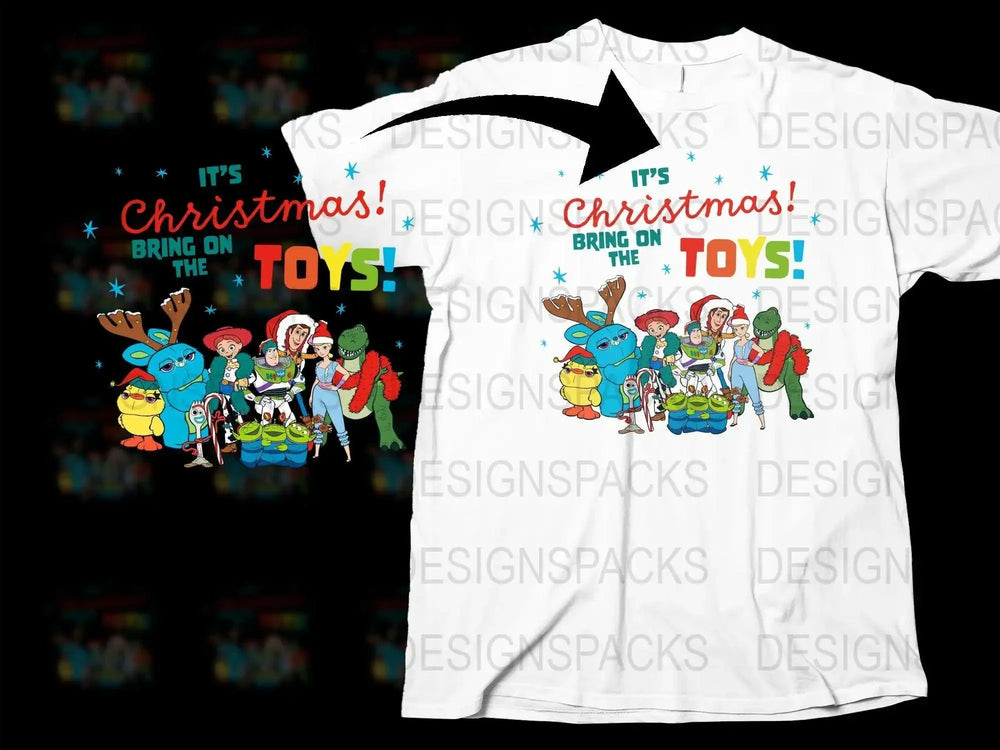 It's Christmas! Bring on the Toys Png Digital Download