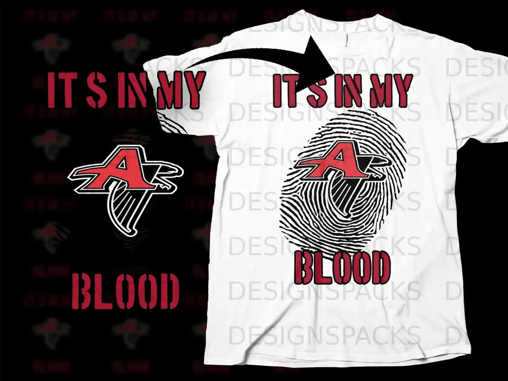 It's In My Blood Graphic Fingerprint T-Shirt
