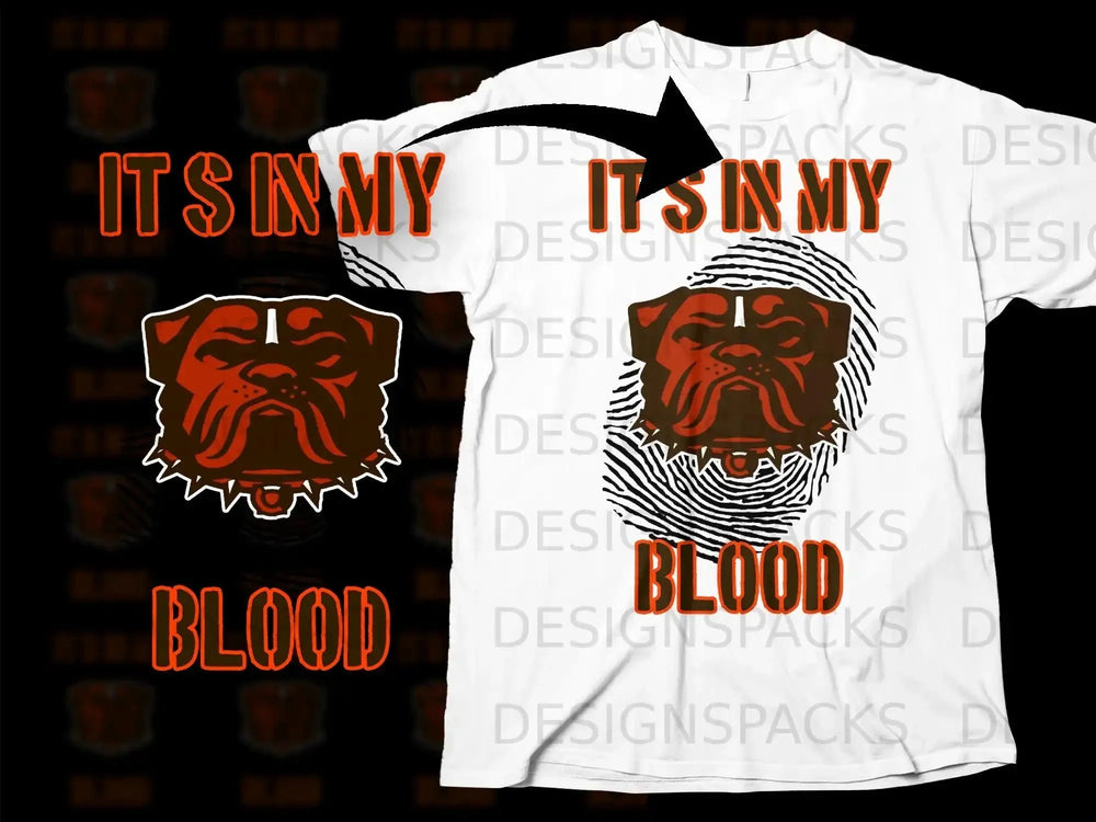 It's In My Blood Bulldog Graphic T-Shirt